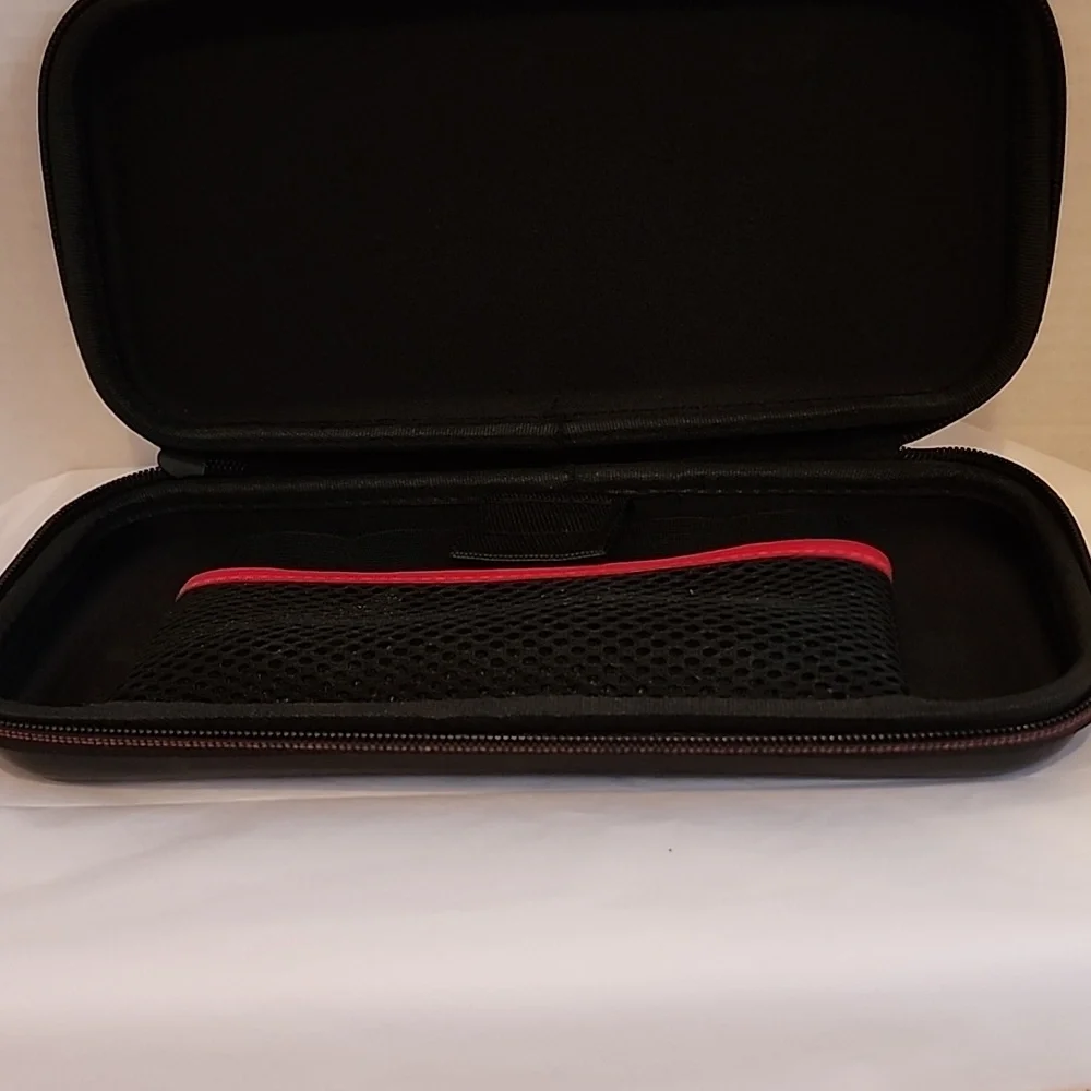 Nintendo Switch Red Dragon Zip Pouch with Gold Emblem Carrying Case
